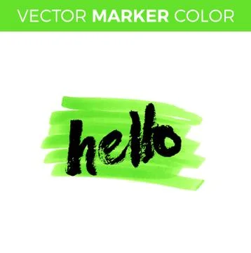 Calligraphy hello. Vector design for flyer or Banner Stock Illustration