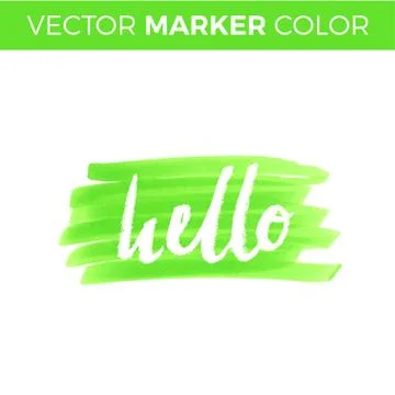 Calligraphy hello. Vector design for flyer or Banner Stock Illustration