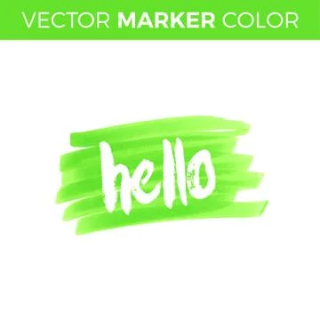 Calligraphy hello. Vector design for flyer or Banner Stock Illustration