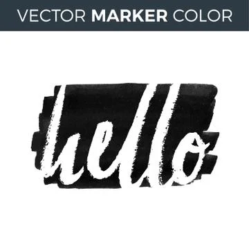 Calligraphy hello. Vector design for flyer or Banner Stock Illustration