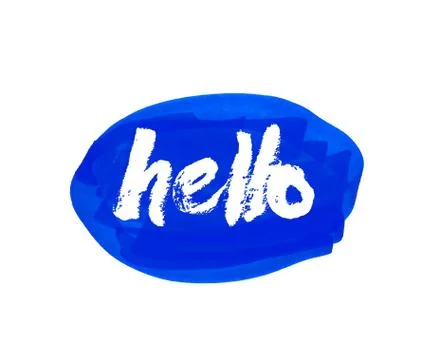 Calligraphy hello. Vector design for flyer or Banner Stock Illustration
