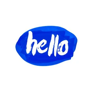 Calligraphy hello. Vector design for flyer or Banner Stock Illustration