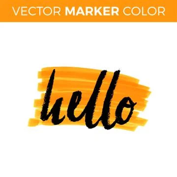 Calligraphy hello. Vector design for flyer or Banner Stock Illustration