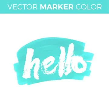 Calligraphy hello. Vector design for flyer or Banner Stock Illustration