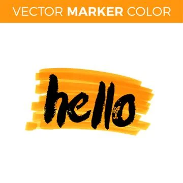 Calligraphy hello. Vector design for flyer or Banner Stock Illustration