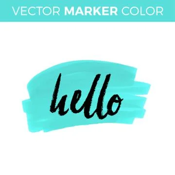 Calligraphy hello. Vector design for flyer or Banner Stock Illustration