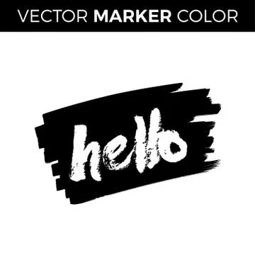 Calligraphy hello. Vector design for flyer or Banner Stock Illustration