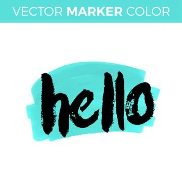 Calligraphy hello. Vector design for flyer or Banner Stock Illustration