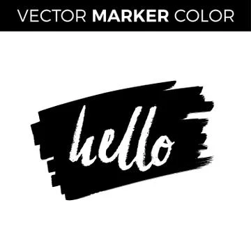 Calligraphy hello. Vector design for flyer or Banner Stock Illustration