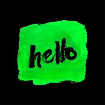 Calligraphy hello. Vector design for flyer or Banner Stock Illustration