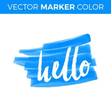Calligraphy hello. Vector design for flyer or Banner Stock Illustration