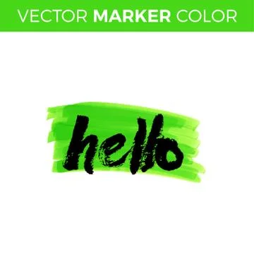 Calligraphy hello vector Stock Illustration