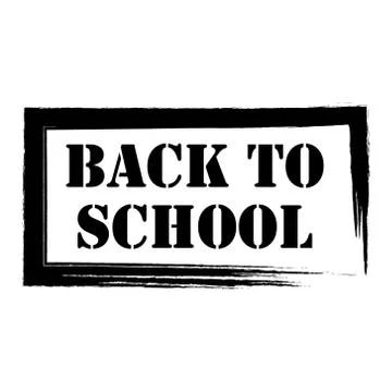 Calligraphy inscriptions back to school. Stock Illustration