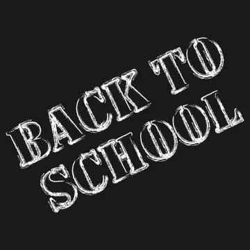 Calligraphy inscriptions back to school. Stock Illustration