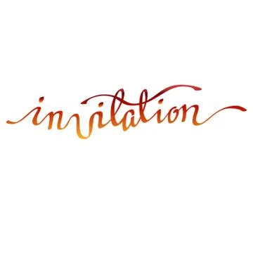 Calligraphy invitation card Stock Illustration