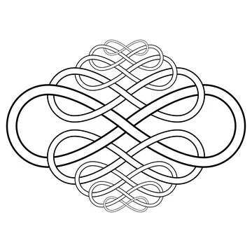 Calligraphy knot pattern from the infinity symbol vector calligraphy knot Stock Illustration