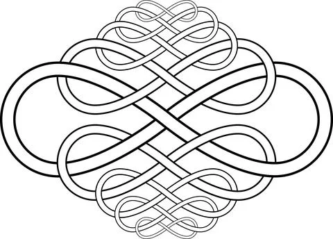 Calligraphy knot pattern from the infinity symbol Stock Illustration