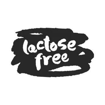 Calligraphy Lactose Free Label on a Black Scribble Stock Illustration