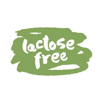 Calligraphy Lactose Free Label on a Scribble Illustrazione stock