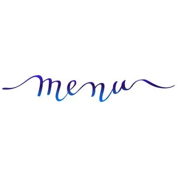 Calligraphy menu card Stock Illustration