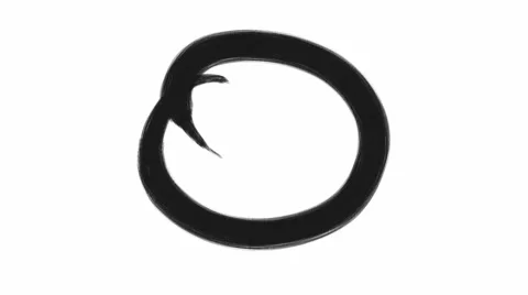 Calligraphy Motion Design Elements black circle paint brush strokes Stock Footage 49642482