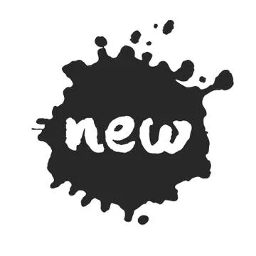 Calligraphy New Inside Ink Blot Stock Illustration