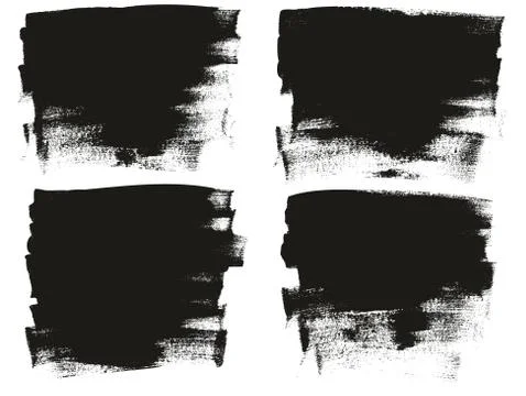 Calligraphy Paint Wide Brush Background Long High Detail Abstract Vector Back Stock Illustration