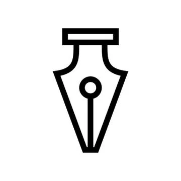 Calligraphy Pen Tool Icon Stock Illustration