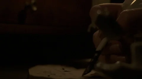 Calligraphy with a quill Stock Footage 101110150