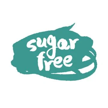 Calligraphy Sugar Free Label on a Scribble Stock Illustration