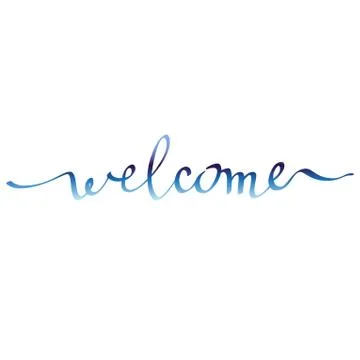 Calligraphy welcome card Stock Illustration