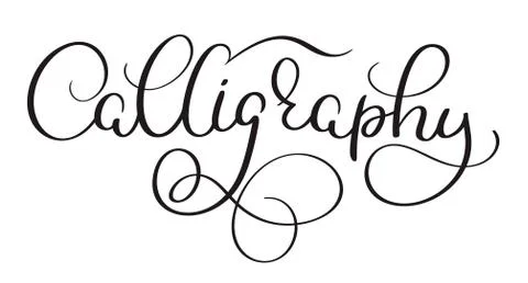 Calligraphy word on white background. Hand drawn Calligraphy lettering Vector 스톡 일러스트