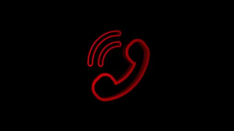 Calling 3d sign animation on black background. Stock Footage 304255040