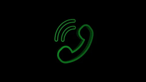 Calling 3d sign animation on black background. Stock Footage 304255076