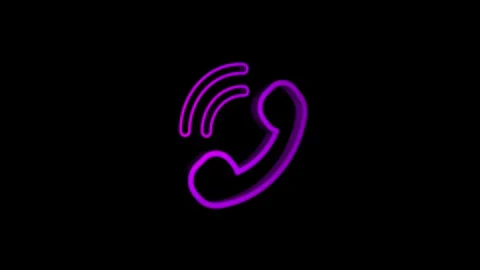Calling 3d sign animation on black background. Stock Footage 304255078