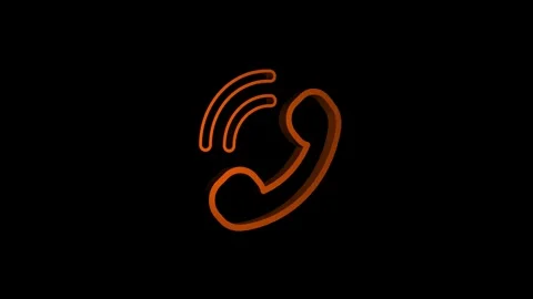 Calling 3d sign animation on black background. Stock Footage 304255091