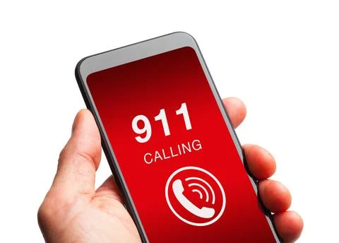 Calling 911 Stock Illustration