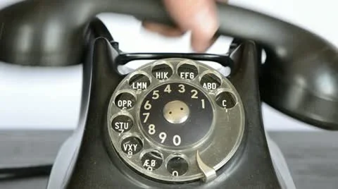 Calling with antique  phone 스톡 동영상 11706674
