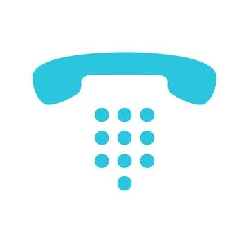 Calling  dial number pad icon isolated on white background. From blue icon se Stock Illustration