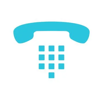 Calling dial number pad icon isolated on white background. From blue icon set Stock Illustration