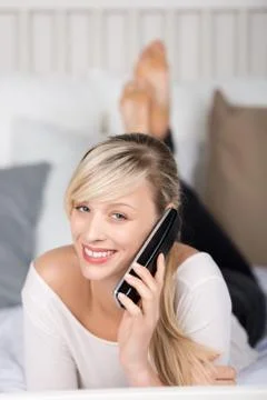 Calling female Stock Photos