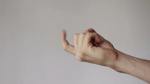 Calling with a Finger Stock Footage 90801730