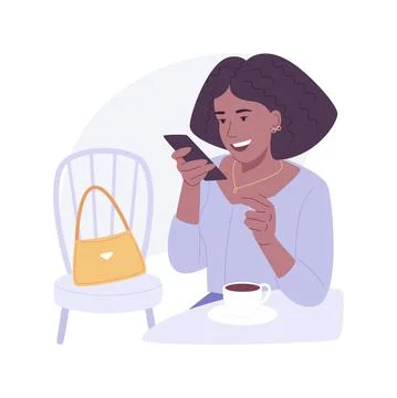 Calling friends isolated cartoon vector illustrations. Stock Illustration