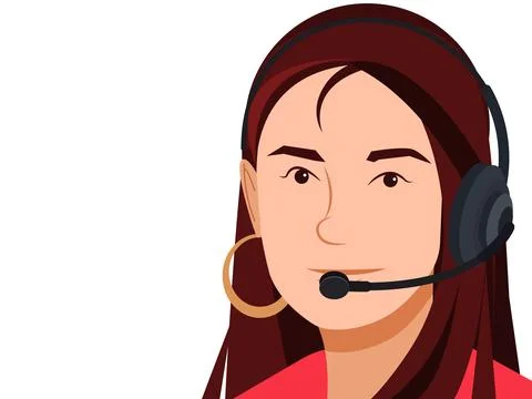 Calling Girl Stock Illustration