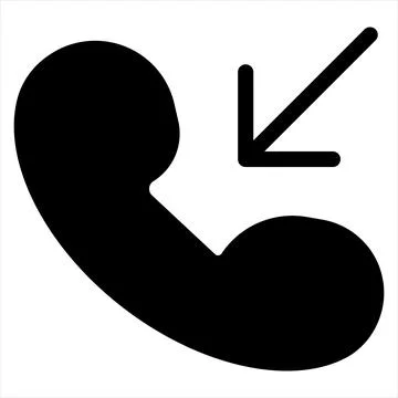 Calling glyph icon vector illustration isolated on white background イラスト素材