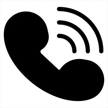 Calling glyph icon vector illustration isolated on white background イラスト素材