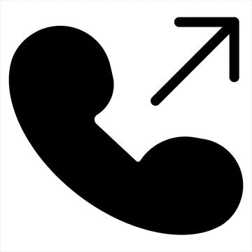 Calling glyph icon vector illustration isolated on white background Stock Illustration
