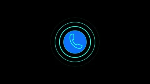 Calling icon animation and radio wave. Animated of Contact icon. incoming c.. Stock Footage 293486535