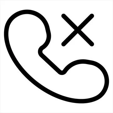 Calling line icon vector illustration isolated on white background イラスト素材