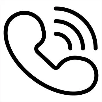 Calling line icon vector illustration isolated on white background Stock Illustration
